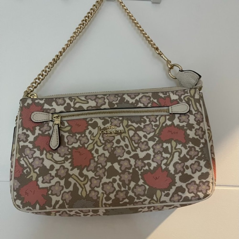 Coach Floral Convertible Crossbody/Satchel (w Extra Strap)